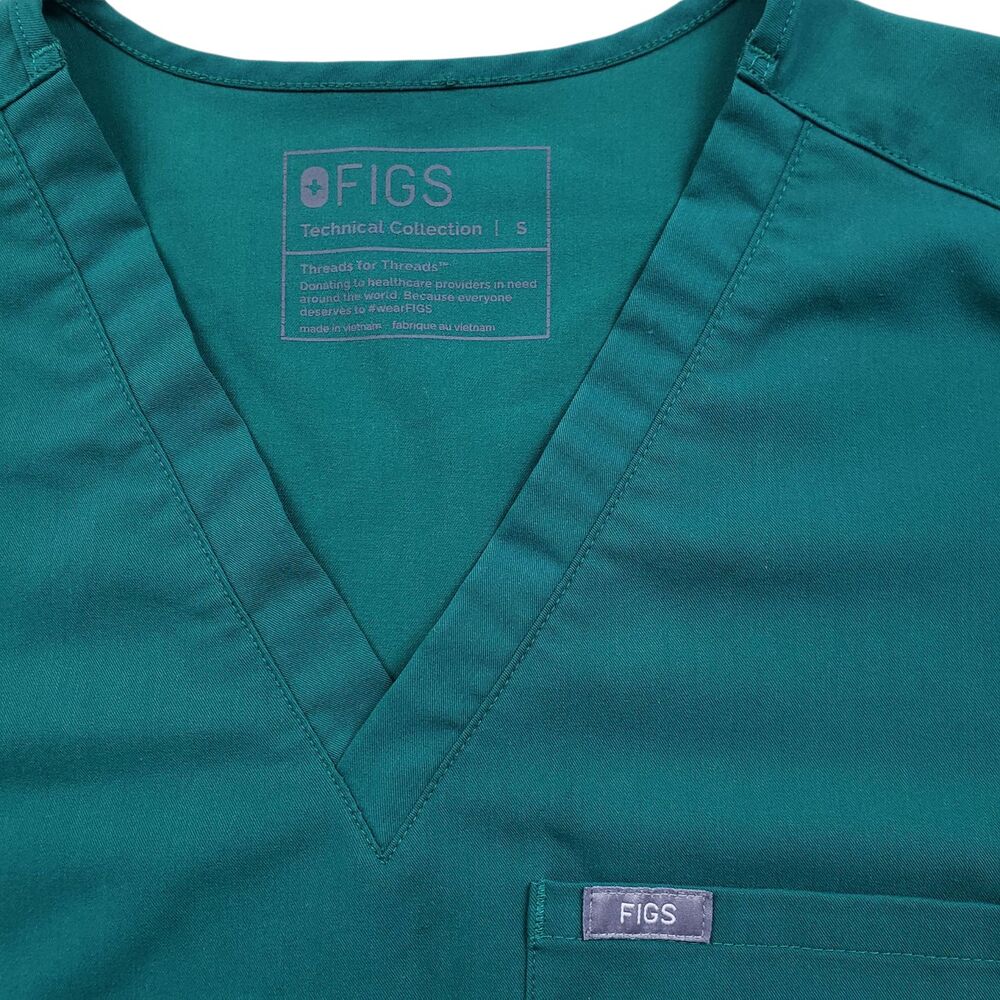 Figs Catarina One Pocket Scrub Top Womens Small V-Neck Lot of 2 - Picture 2 of 12